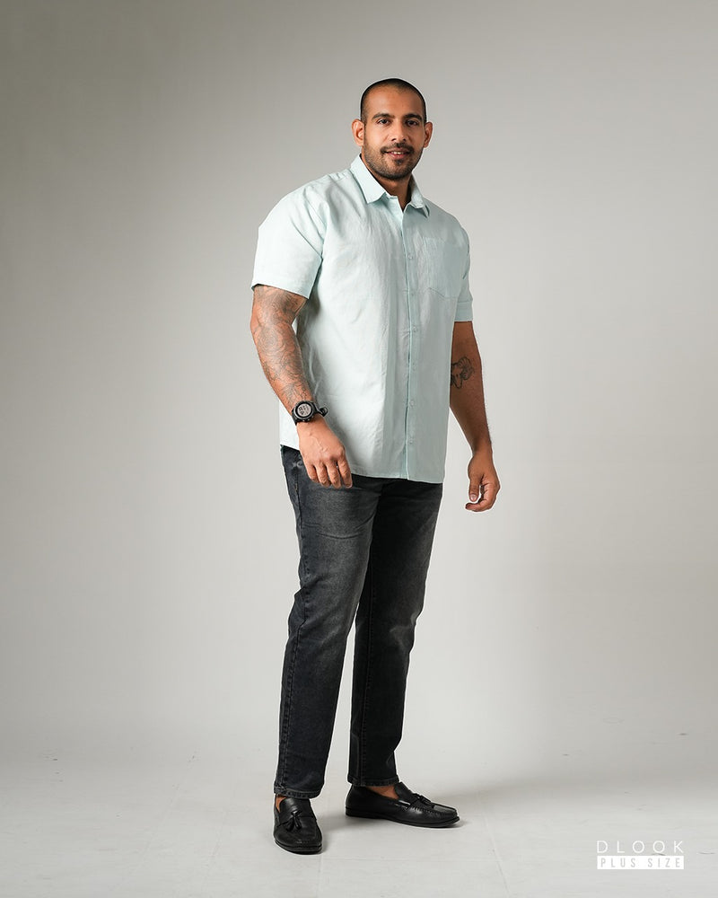 MEN'S SHORT SLEEVE SHIRT- LIGHT BLUE
