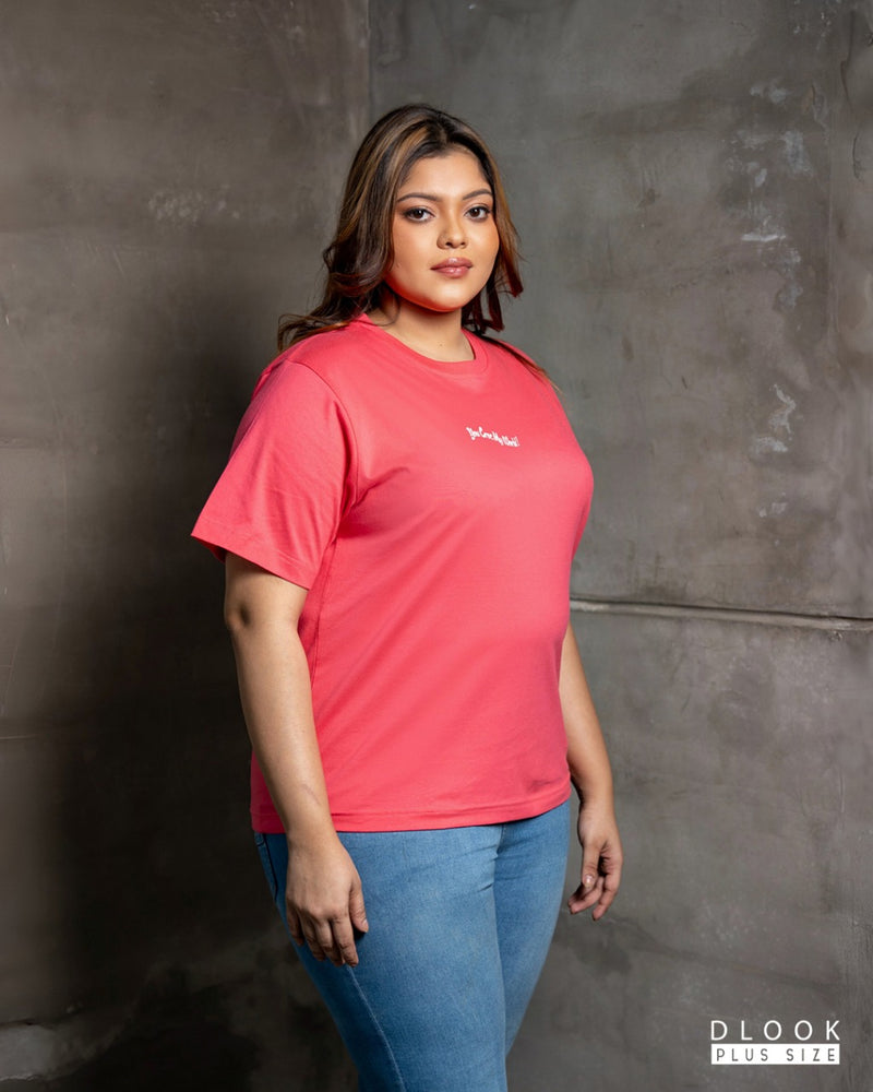 WOMEN'S GRAPHIC T SHIRT-PINK
