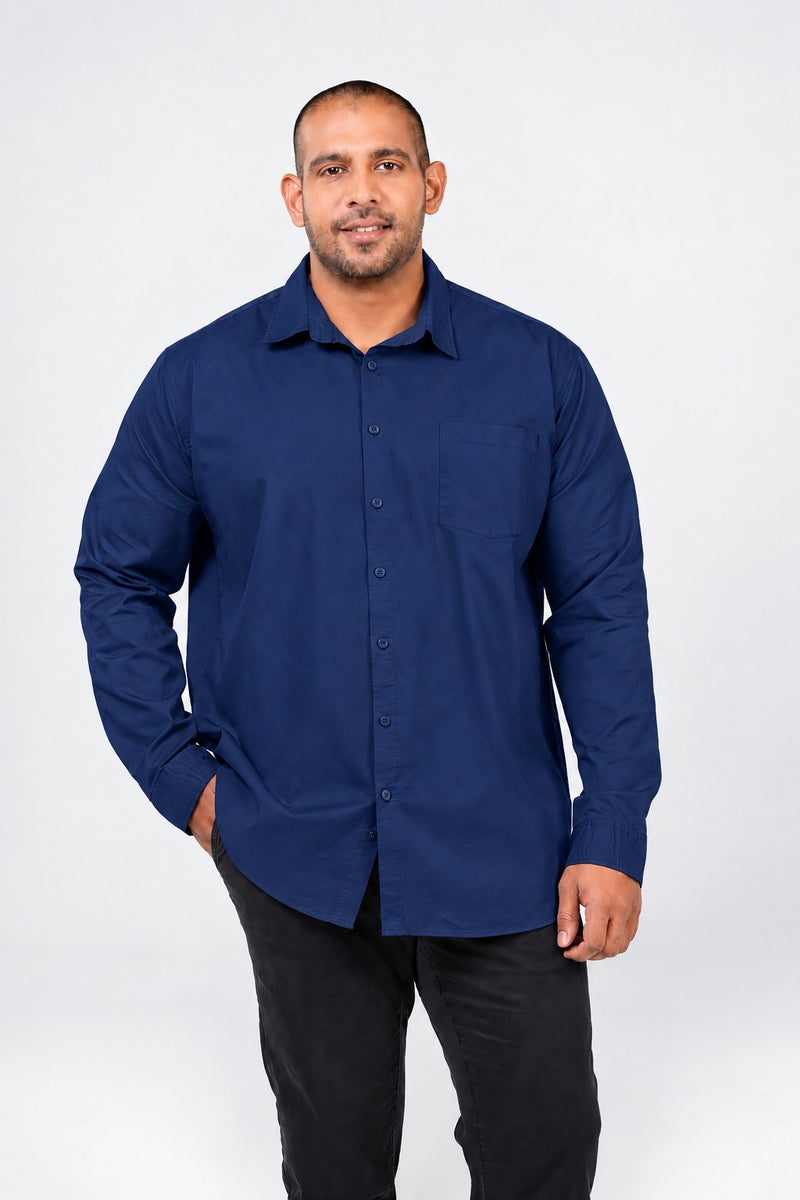 MEN'S LONG SLEEVE SHIRT INK BLUE