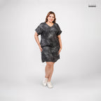 EVERYDAY TROPICAL PLUS SIZE DRESS-GREEN
