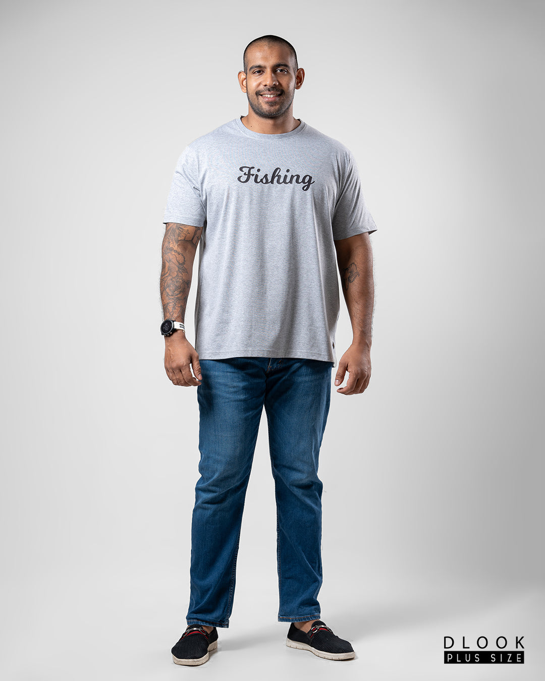 MEN'S GRAPHIC T SHIRT-ASH