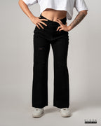 Black Distressed Slim-Fit Denim