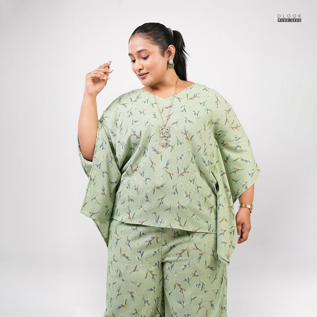 FLORAL BREEZE CO-ORD SET - GREEN