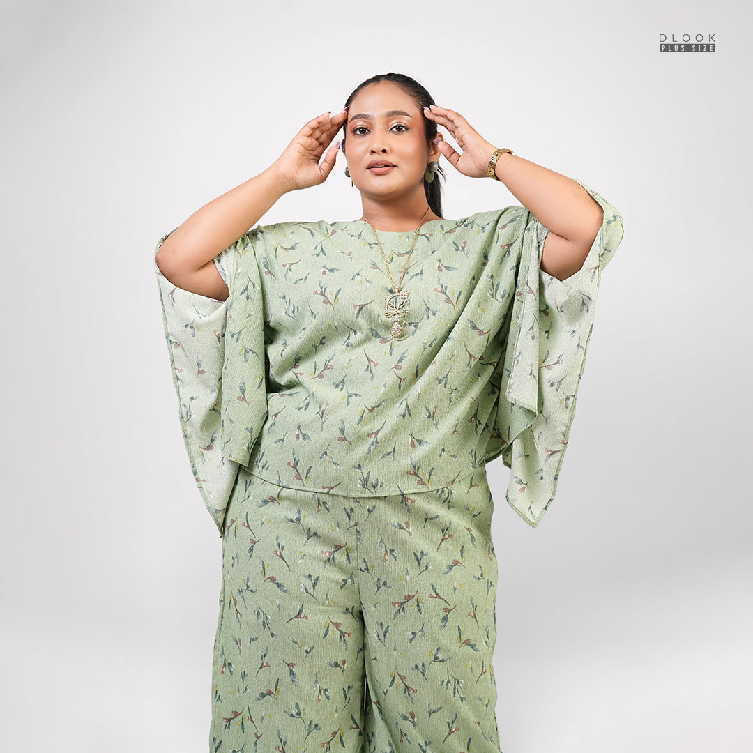 FLORAL BREEZE CO-ORD SET - GREEN