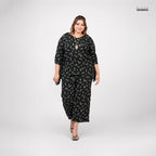 FLORAL BREEZE CO-ORD SET - BLACK