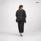 FLORAL BREEZE CO-ORD SET - BLACK