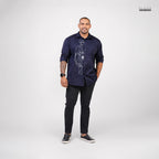 MEN LONG SLEEVE SHIRT- NAVY BLUE