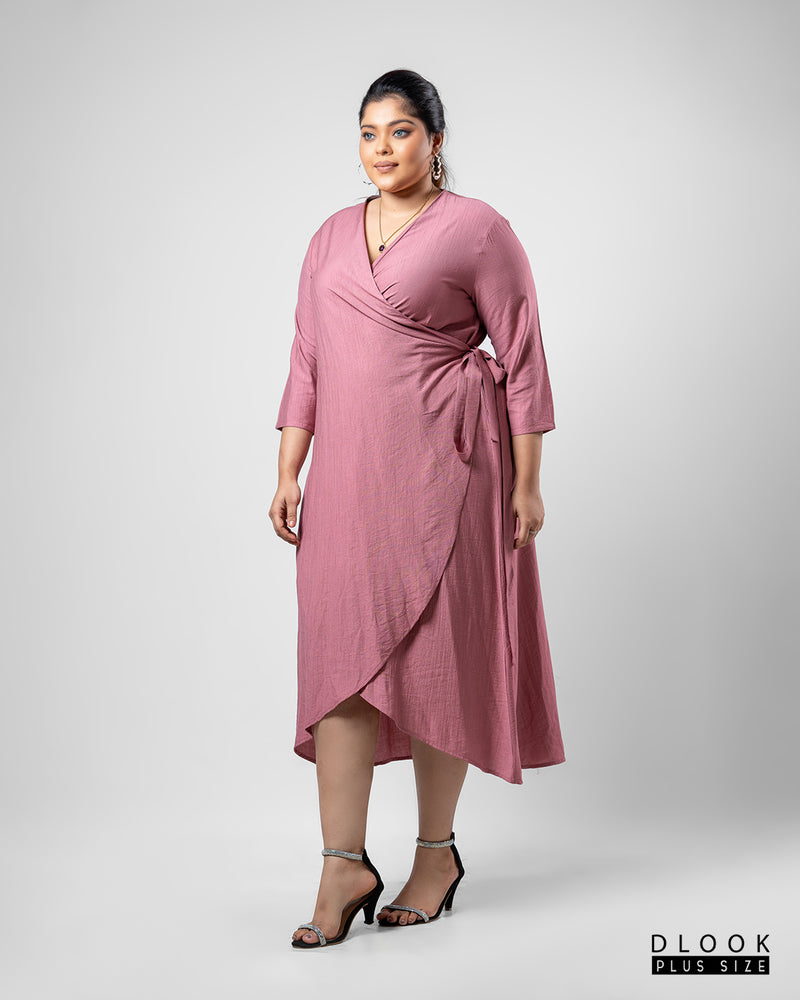 WRAP DRESS -PINK