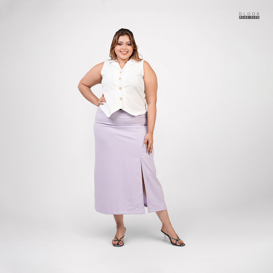 THE CLASSIC SPLIT SKIRT - PURPLE