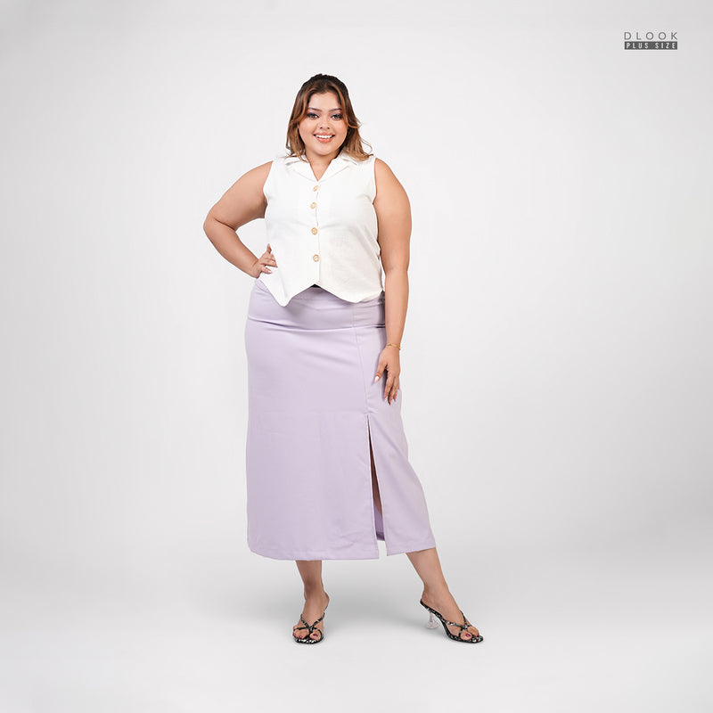 THE CLASSIC SPLIT SKIRT - PURPLE