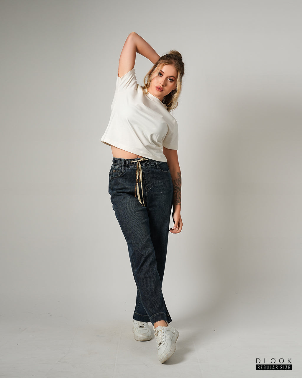 Relaxed Fit Denim Jogger Pant
