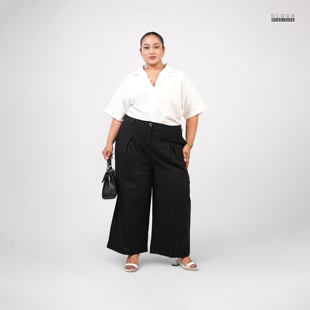 SOFT PLEAT PANT - BLACK