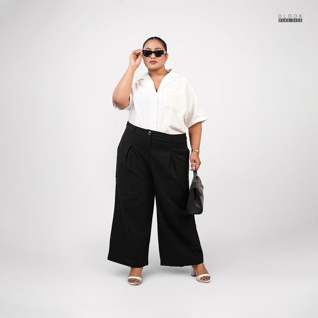 SOFT PLEAT PANT - BLACK