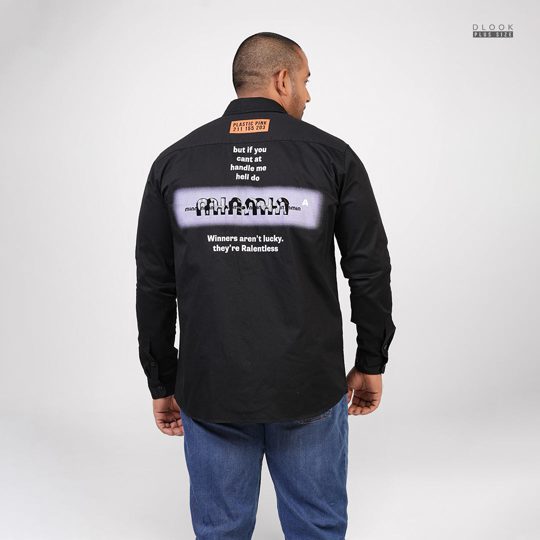 MEN'S LONG SLEEVE SHIRT JET BLACK