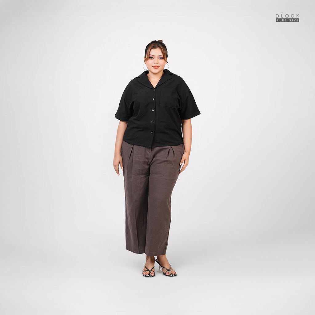 SOFT PLEAT PANT - DARK GREY