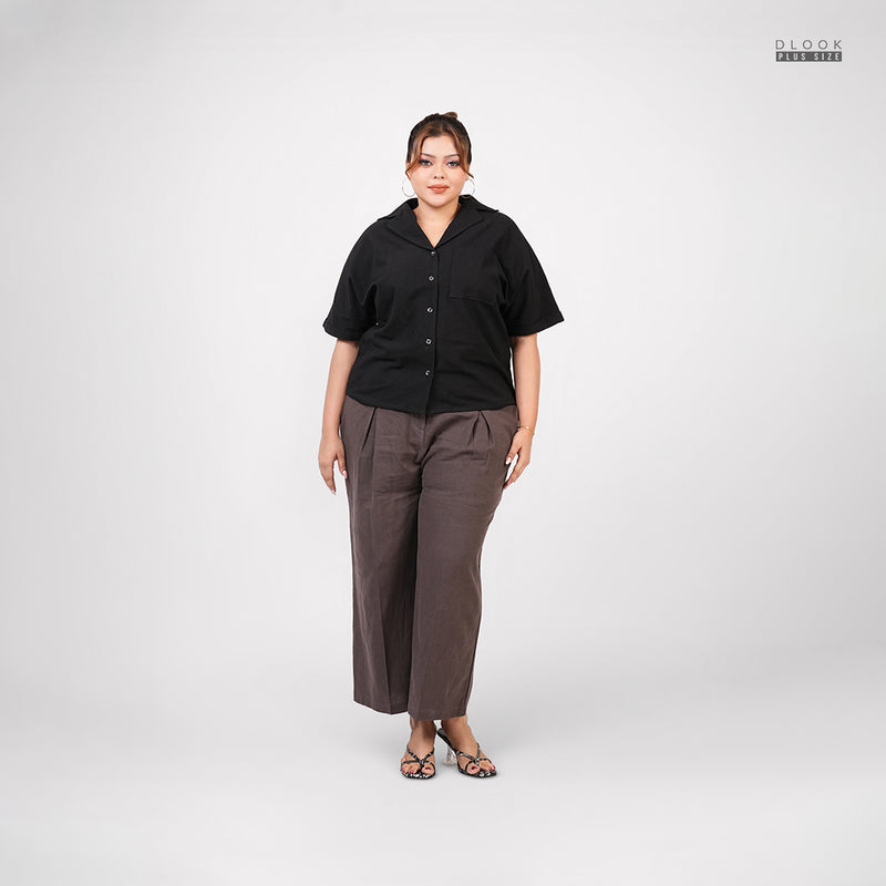 SOFT PLEAT PANT - DARK GREY