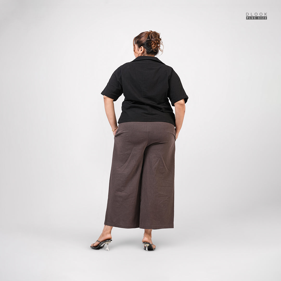 SOFT PLEAT PANT - DARK GREY