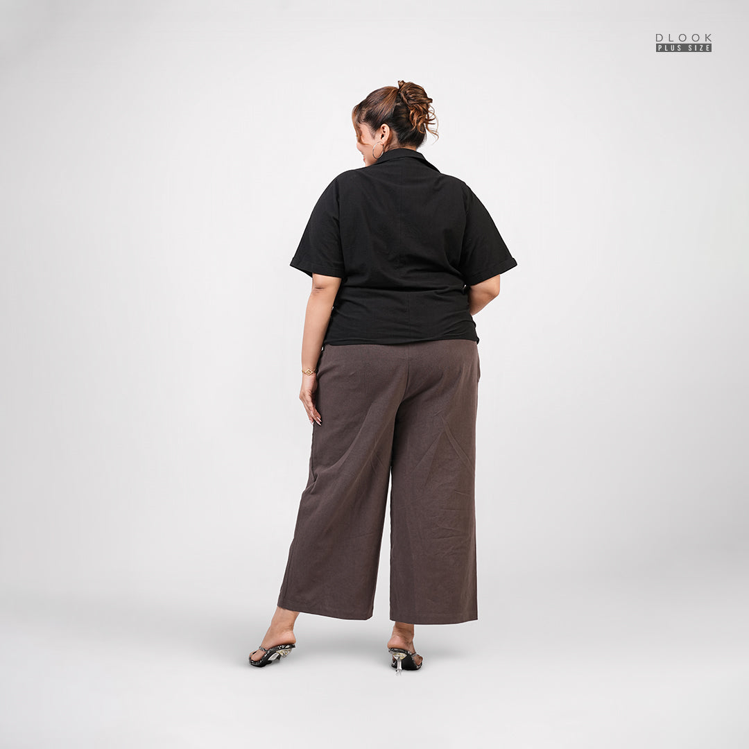SOFT PLEAT PANT - DARK GREY