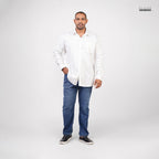 MEN'S  LONG SLEEVE SHIRT- WHITE