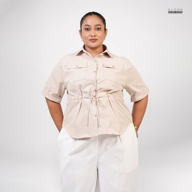 METRO UTILITY BLOUSE- BEIGE