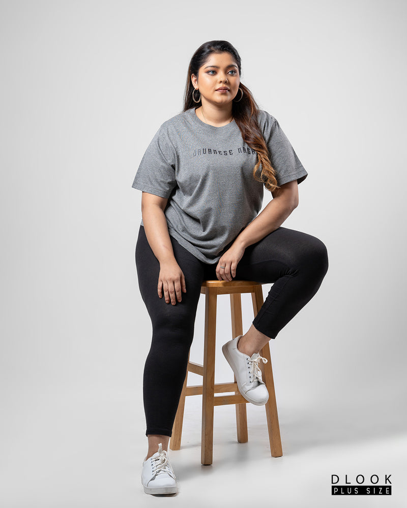 WOMEN'S GRAPHIC T SHIRT-ASH