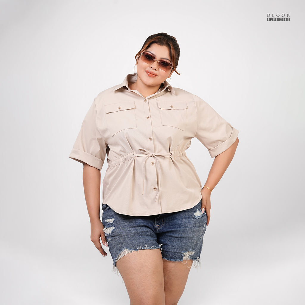 METRO UTILITY BLOUSE- BEIGE