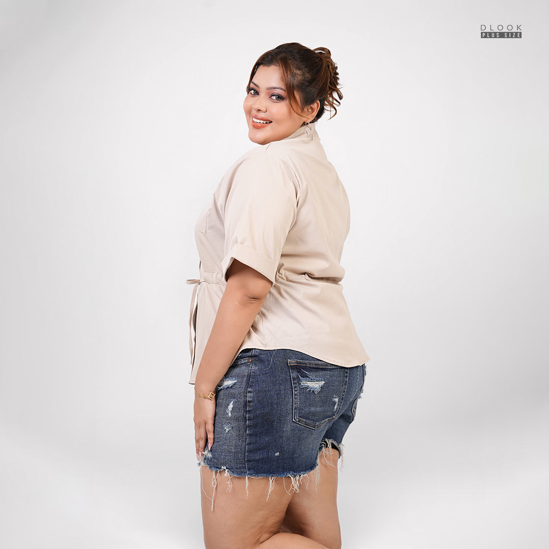 METRO UTILITY BLOUSE- BEIGE