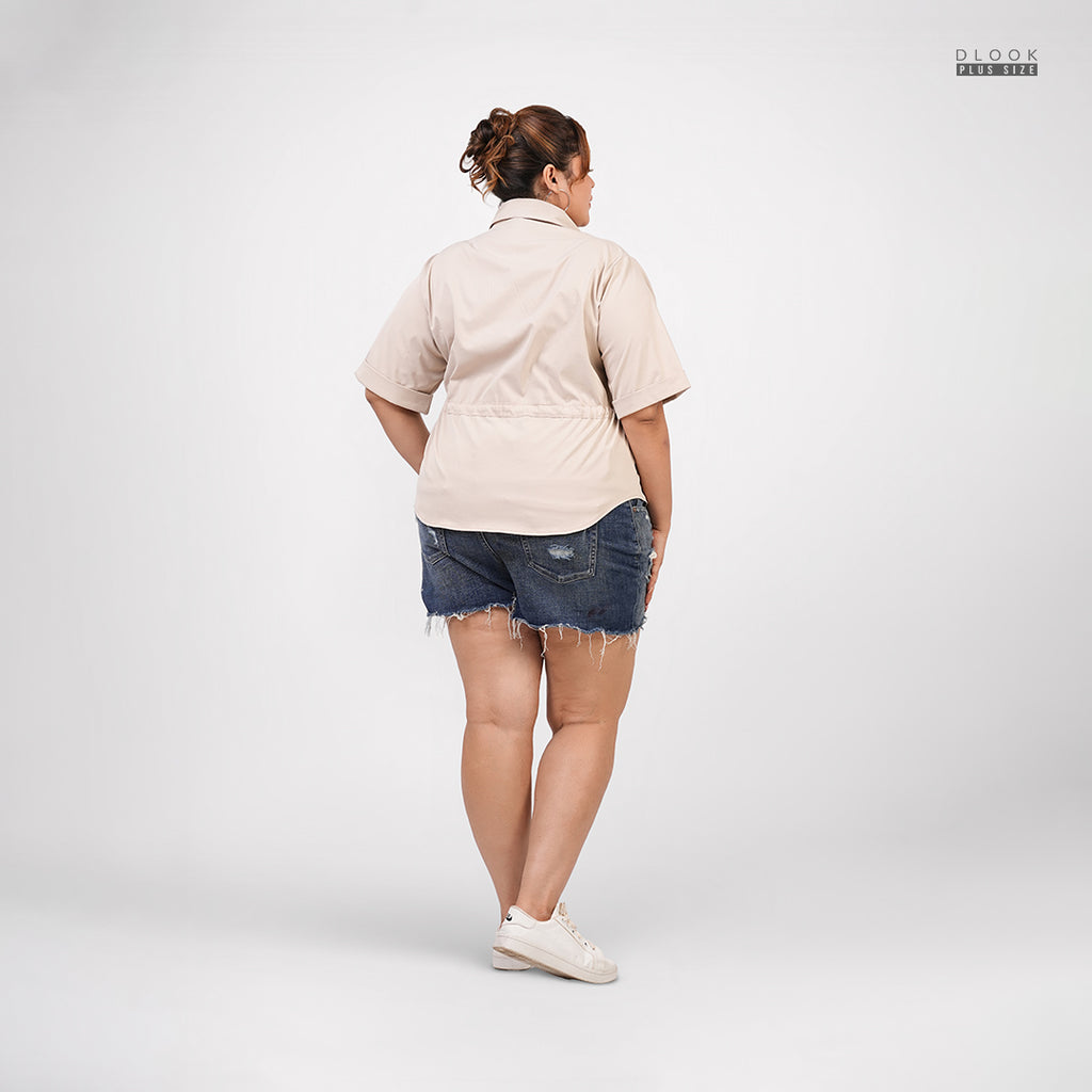 METRO UTILITY BLOUSE- BEIGE
