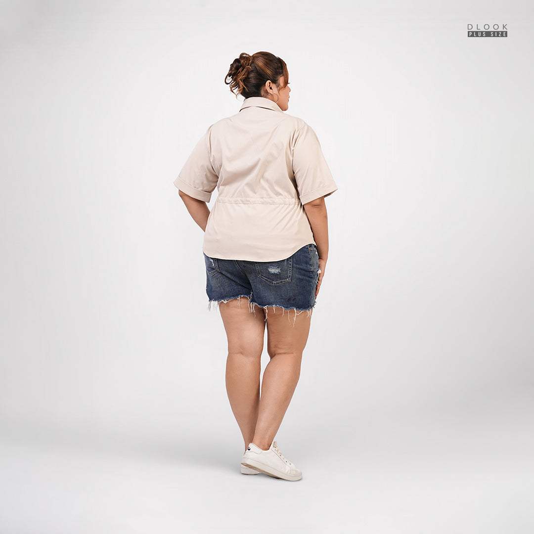 METRO UTILITY BLOUSE- BEIGE