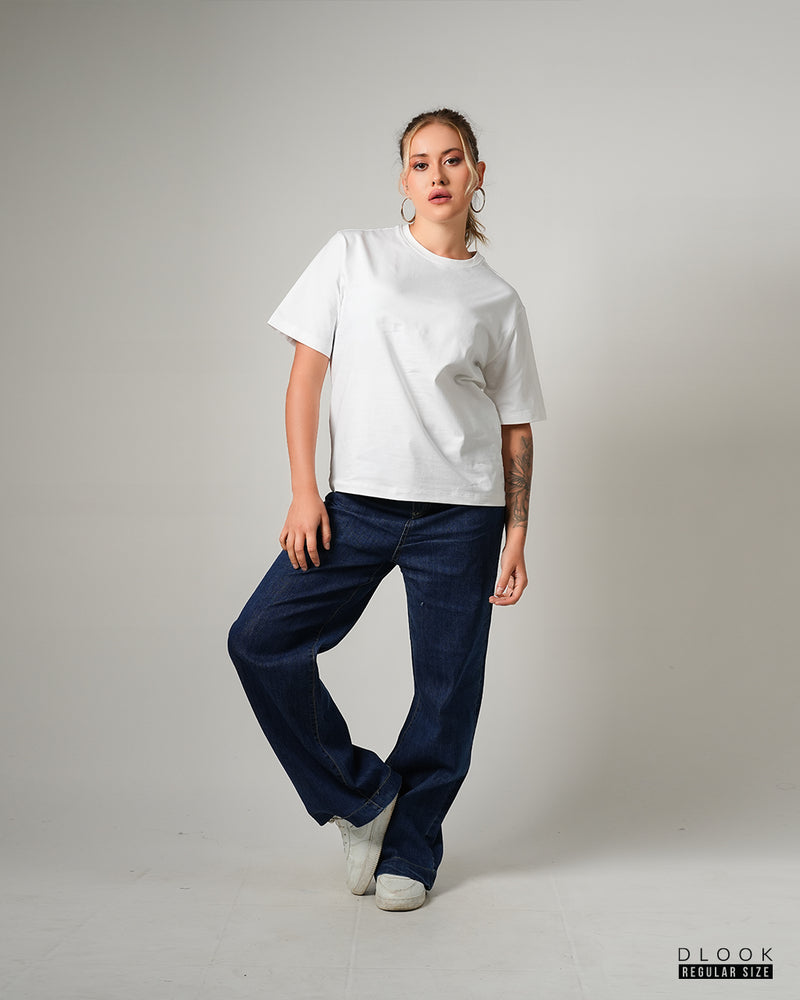 Classic Dark-Wash Straight Denim