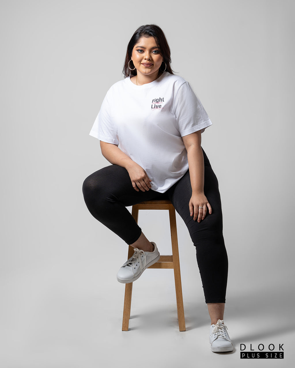 WOMEN'S GRAPHIC T SHIRT-WHITE