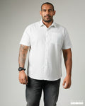 MEN'S  SHORT SLEEVE SHIRT- WHITE