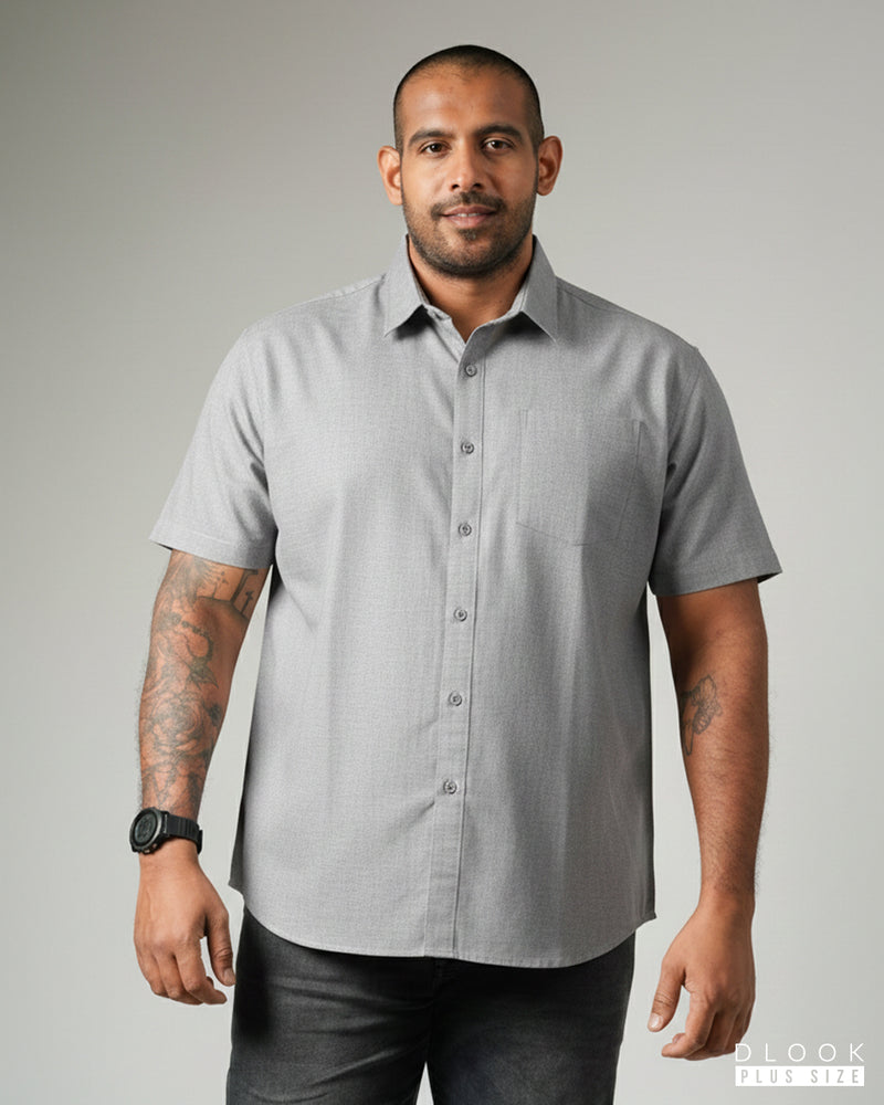 MEN'S SHORT SLEEVE SHIRT- DARK GREY