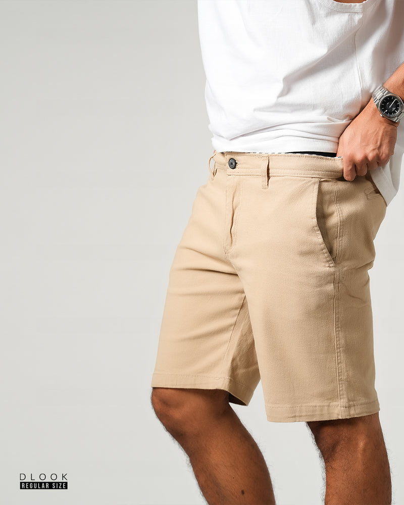 MEN'S STRECH TWILL SHORT-BEIGE