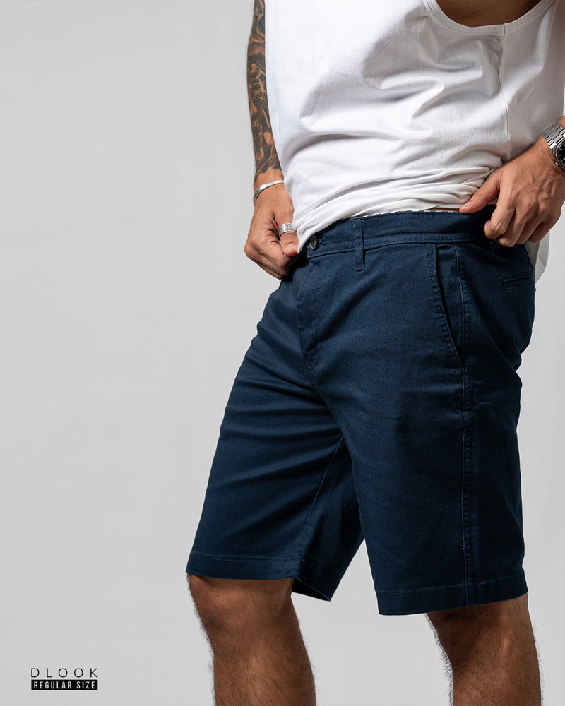 MEN'S STRECH TWILL SHORT-NAVY BLUE