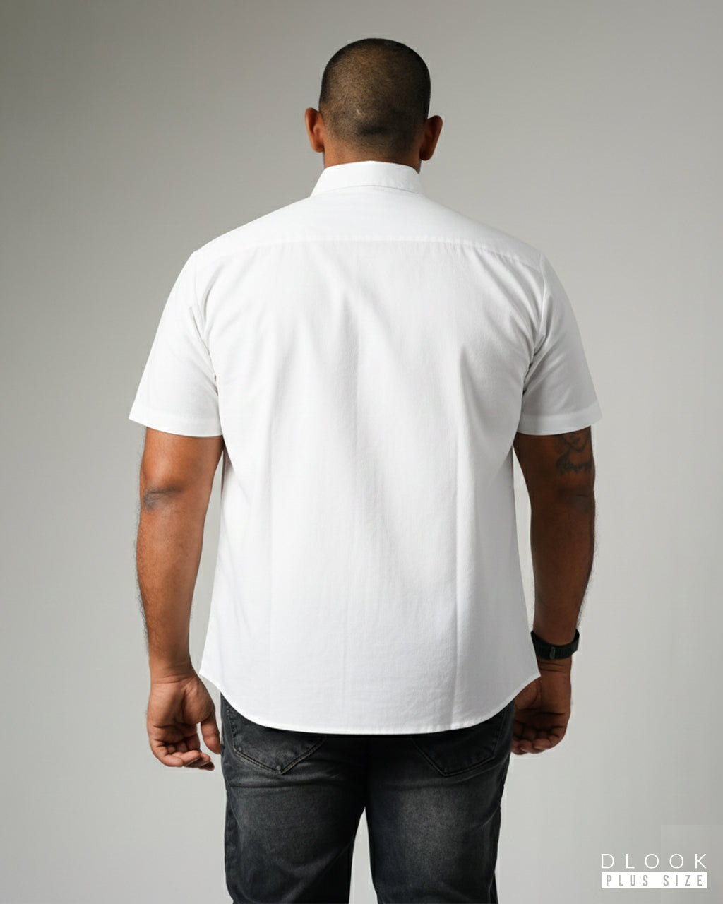 MEN'S  SHORT SLEEVE SHIRT- WHITE