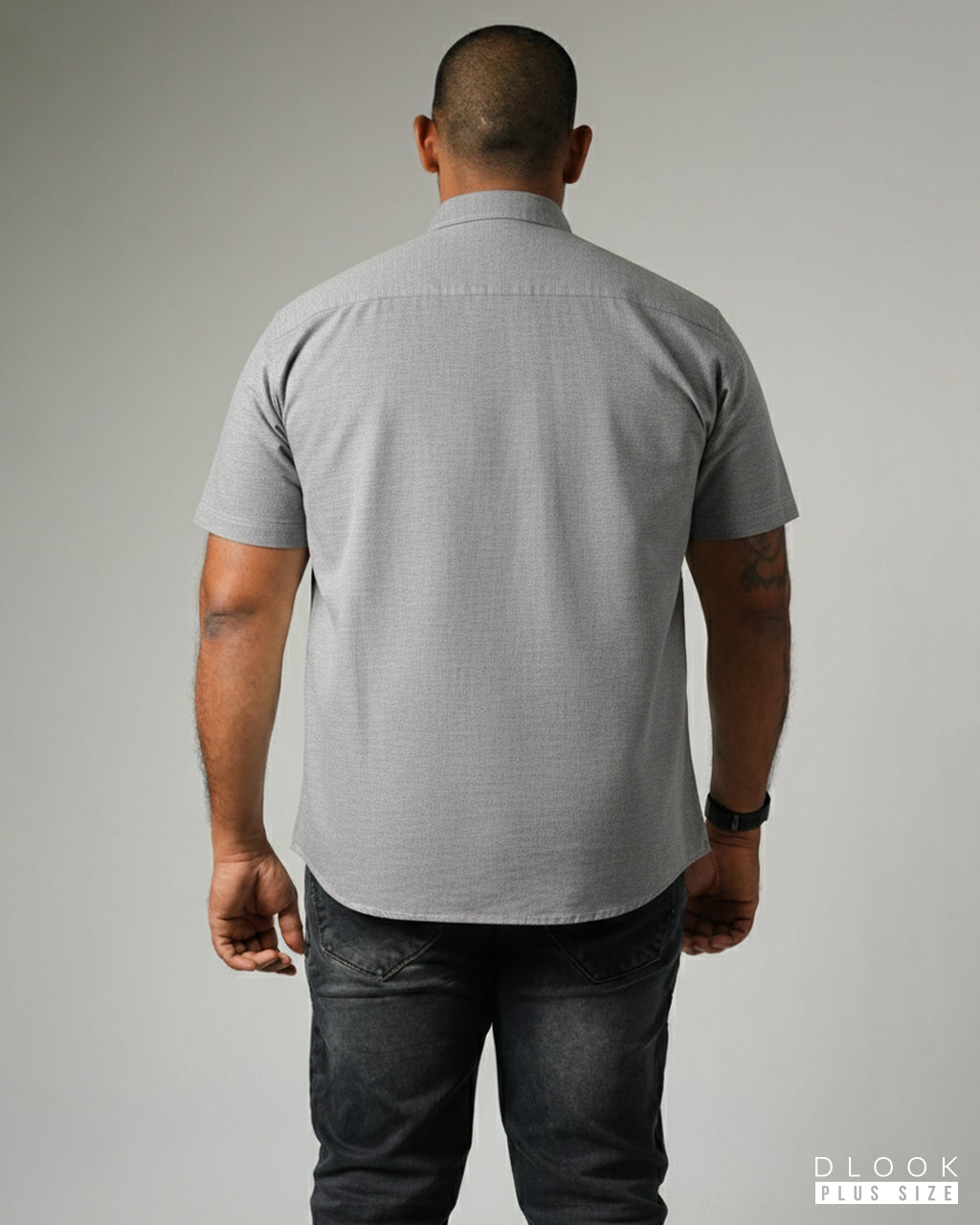 MEN'S SHORT SLEEVE SHIRT- DARK GREY