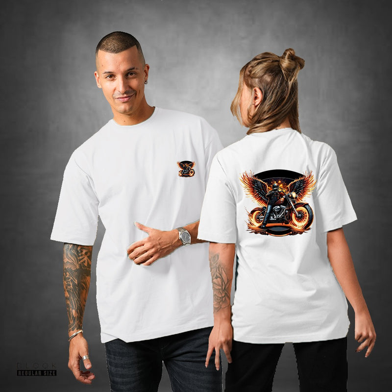 GRAPHIC UNISEX OVERSIZED TSHIRT - WHITE