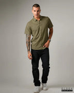 MEN'S SHORT SLEEVE SHIRT - DARK GREEN