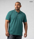 Premium Contrast Polo T Shirt-Dark Green
