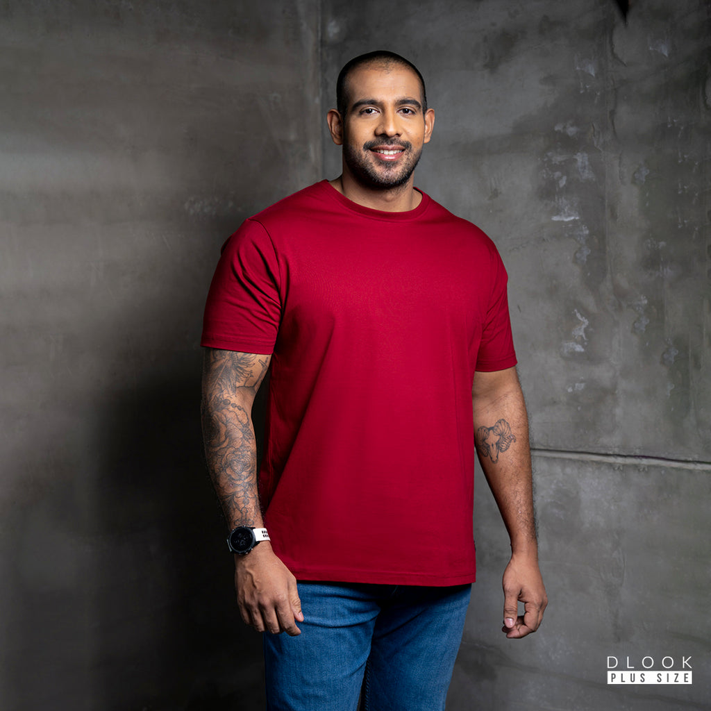 MEN'S CREW T SHIRT MAROON