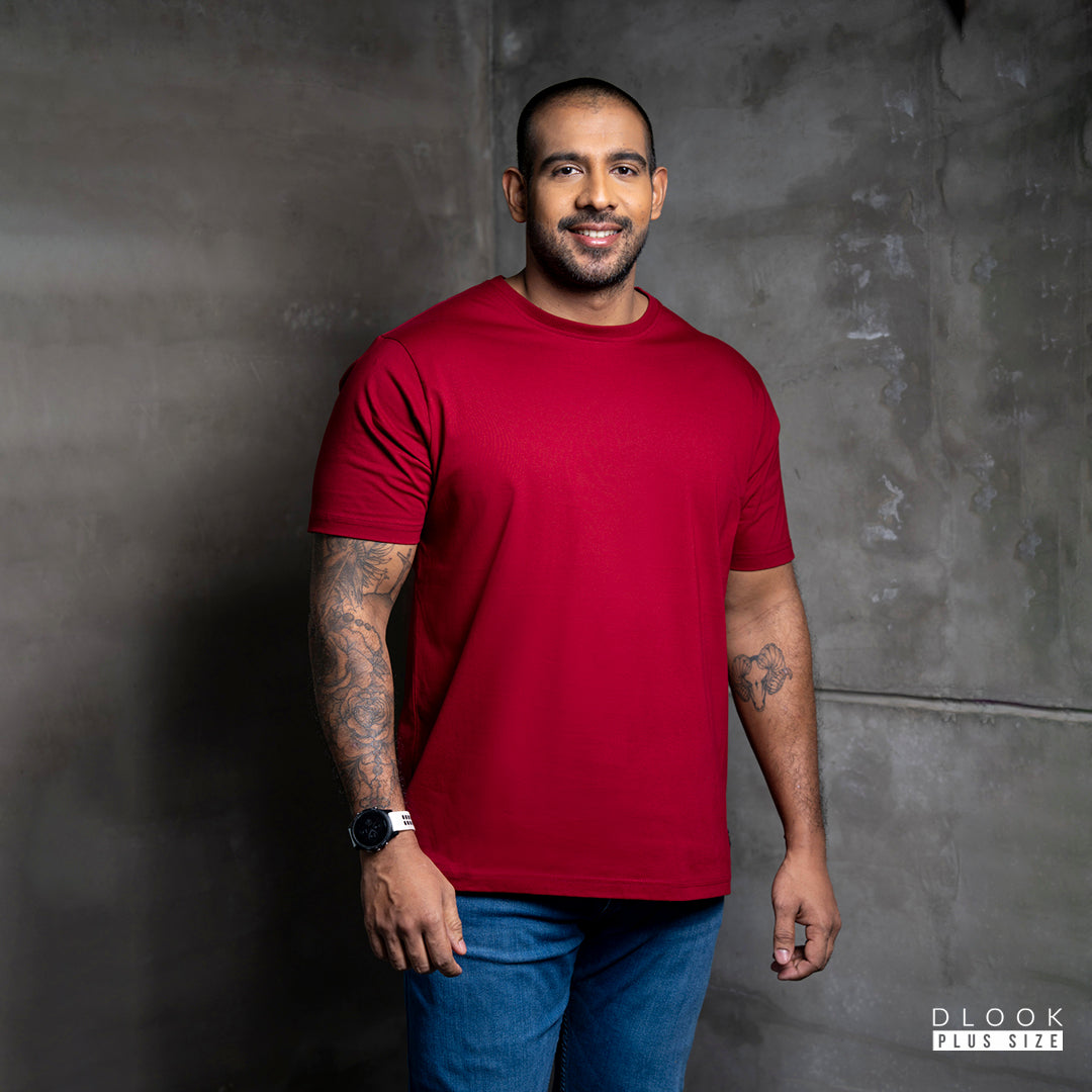 MEN'S CREW T SHIRT MAROON