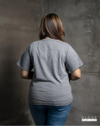 WOMEN'S CREW NECK T SHIRT-DARK GREY