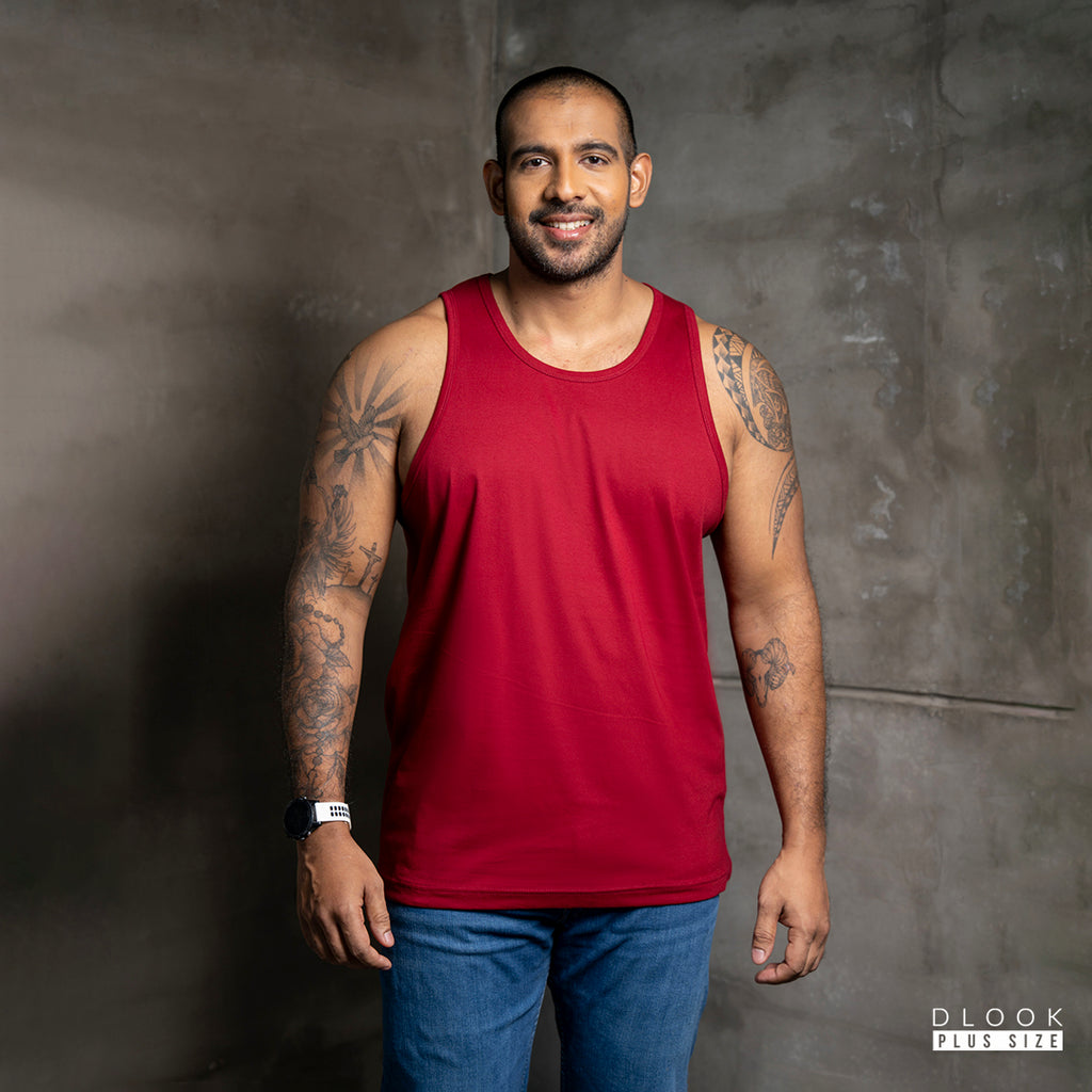 MEN'S TANK TOP-MAROON
