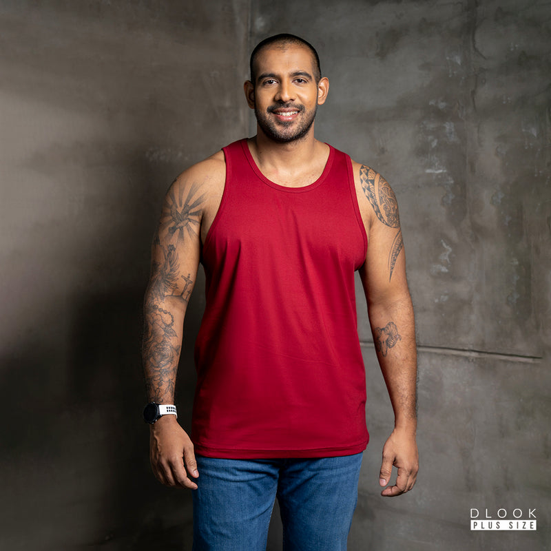 MEN'S TANK TOP-MAROON