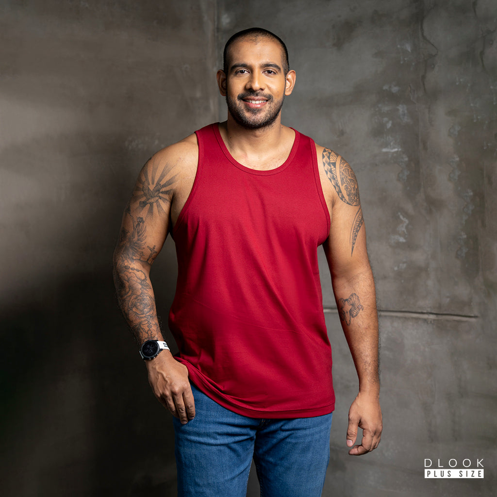 MEN'S TANK TOP-MAROON