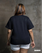 WOMEN'S CREW NECK T SHIRT-NAVY BLUE