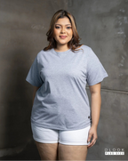 WOMEN'S CREW NECK T SHIRT-GREY