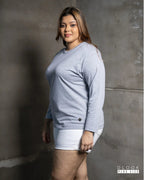 WOMEN'S LONG SLEEVE T SHIRT - GREY