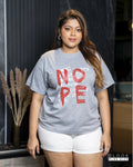 WOMEN'S GRAPHIC T SHIRT-GREY